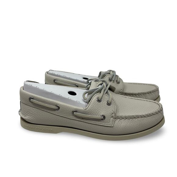 New Sperry Authentic Original Ice white Leathef Boat Shoe 10.5 - Picture 1 of 5